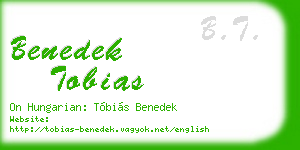 benedek tobias business card
