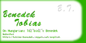 benedek tobias business card